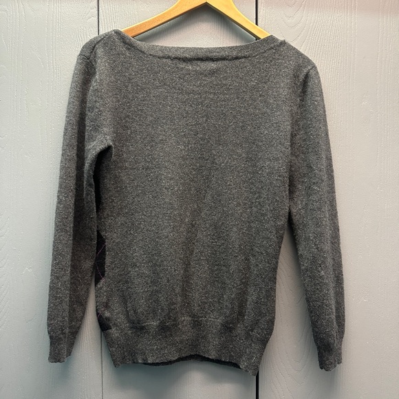 Jones New York Cashmere Argyle Sweater - Picture 2 of 8